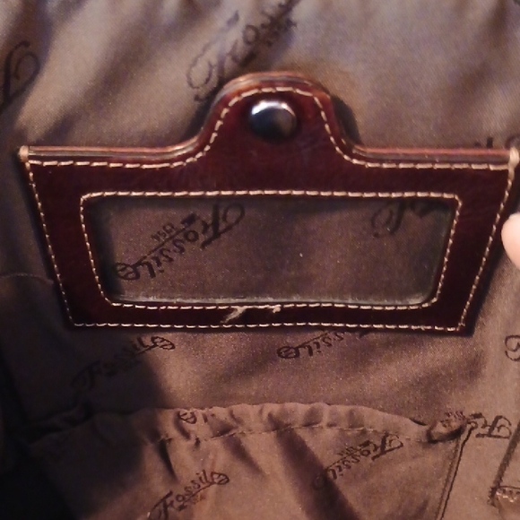 Vintage Fossil Genuine Leather Shoulder Tote - Picture 6 of 16